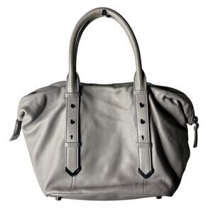Mackage Leather Tote Handbag Grey